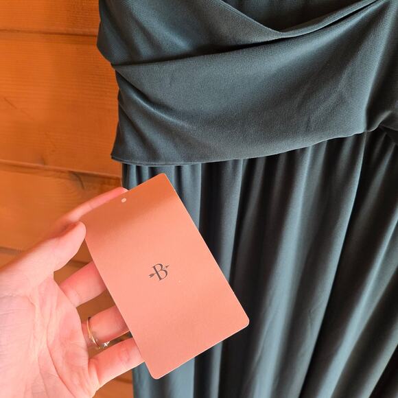 Anthropologie BHLDN Mendoza Dress Emerald Green NWT 6 Bridesmaid Homecoming - Picture 7 of 10